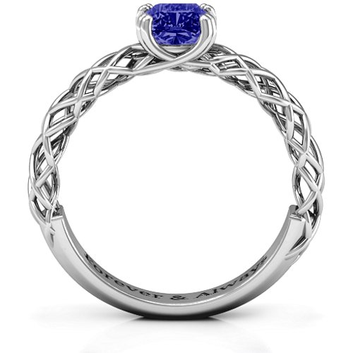 Tangled in Love Ring – Sterling Silver with Blue Sapphire