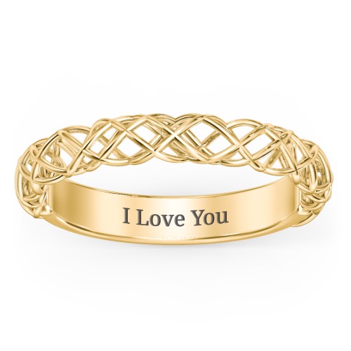 Woven in Love Ring – 10K Yellow Gold