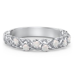 Stones Woven in Love Ring