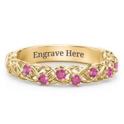 Stones Woven in Love Ring