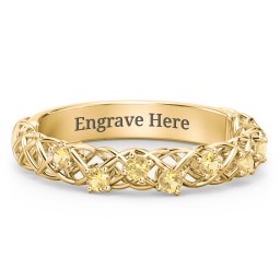 Stones Woven in Love Ring