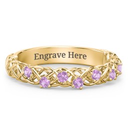 Stones Woven in Love Ring