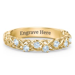 Stones Woven in Love Ring