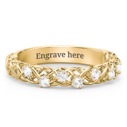 Stones Woven in Love Ring