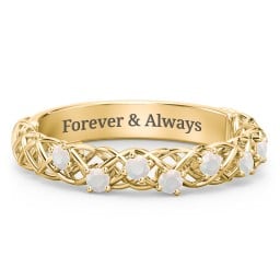 Stones Woven in Love Ring