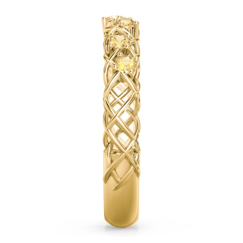 Stones Woven in Love Ring