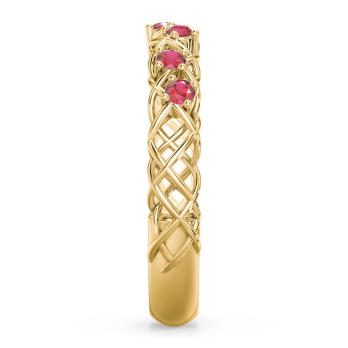 Stones Woven in Love Ring