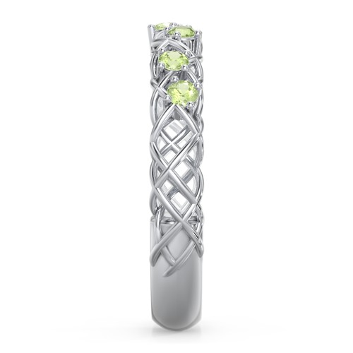 Stones Woven in Love Ring