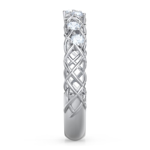 Stones Woven in Love Ring
