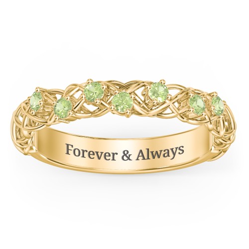 Stones Woven in Love Ring