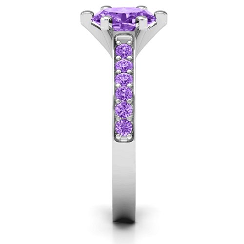 Shining in Love Ring – Sterling Silver with Amethyst