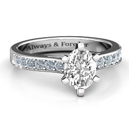 Shining in Love Ring in 925 Sterling Silver with White Premium Zirconia and Cubic Zirconia