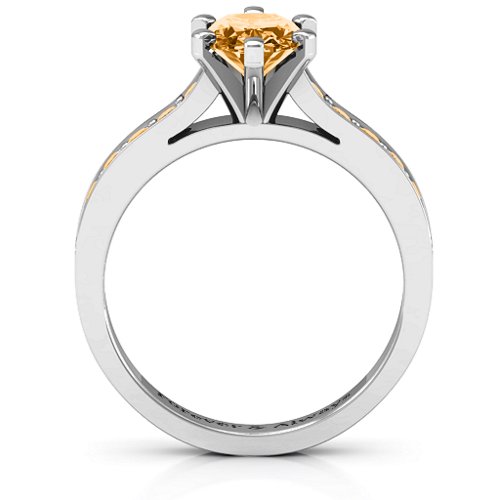 Shining in Love Ring – Sterling Silver with Citrine
