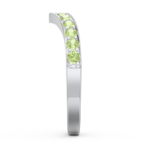 Vanessa Band Ring – Sterling Silver with Peridot