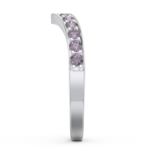 Vanessa Band Ring – Sterling Silver with Alexandrite