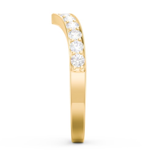 Vanessa Band Ring – 10K Yellow Gold with Diamond
