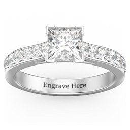 Janelle Princess Cut Ring in 925 Sterling Silver