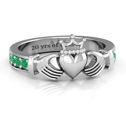 Classic Claddagh Ring with Accents