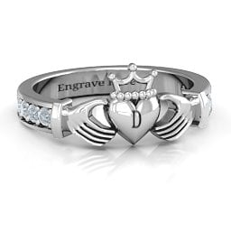 Classic Claddagh Ring with Accents