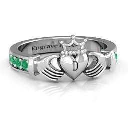 Classic Claddagh Ring with Accents