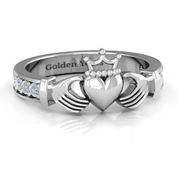 Classic Claddagh Ring with Accents