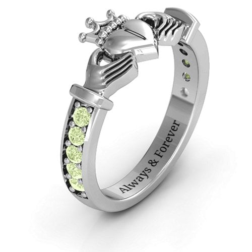 Classic Claddagh Ring with Accents
