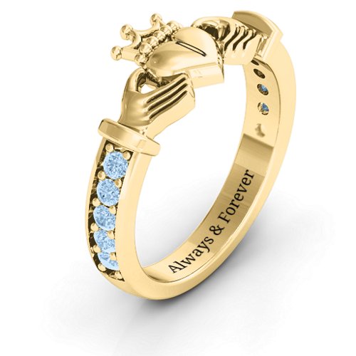 Classic Claddagh Ring with Accents