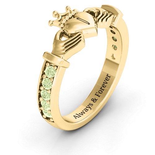 Classic Claddagh Ring with Accents