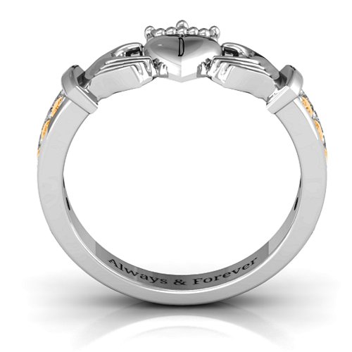 Classic Claddagh Ring with Accents