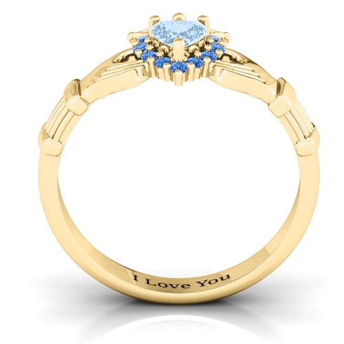 Claddagh with Halo Ring