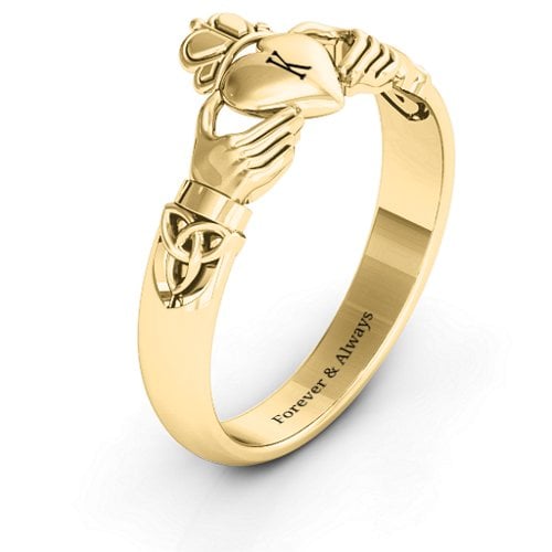 Celtic Knotted Claddagh Ring