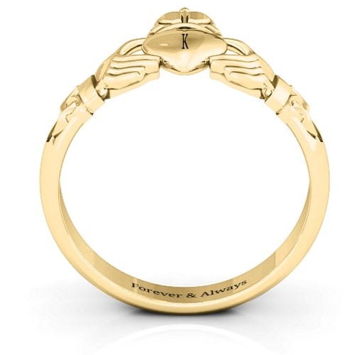 Celtic Knotted Claddagh Ring