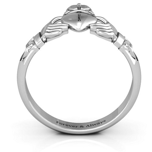 Celtic Knotted Claddagh Ring – Sterling Silver