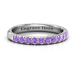 Love All Around Ring in 925 Sterling Silver with Amethyst