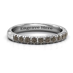 Love All Around Ring in 925 Sterling Silver with Smokey Quartz
