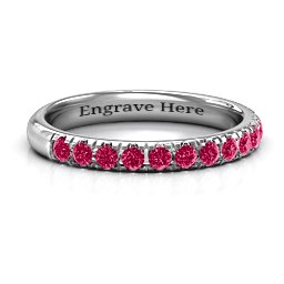 Love All Around Ring in 925 Sterling Silver with Ruby