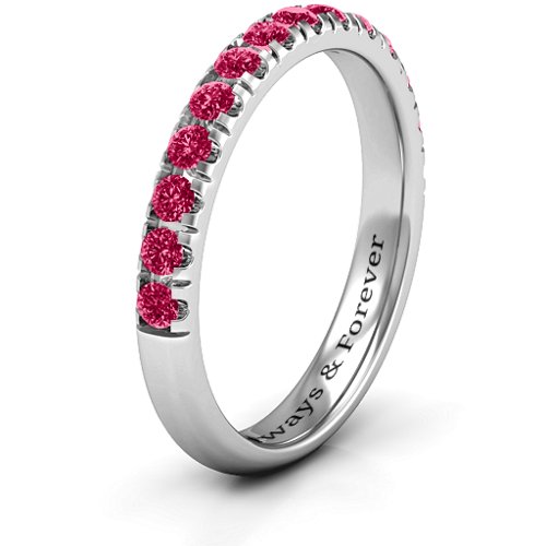 Love All Around Ring – Sterling Silver with Ruby
