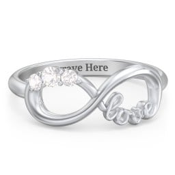 Birthstone Infinity Love Ring