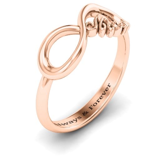 Mom's Infinite Love Ring – 10K Rose Gold
