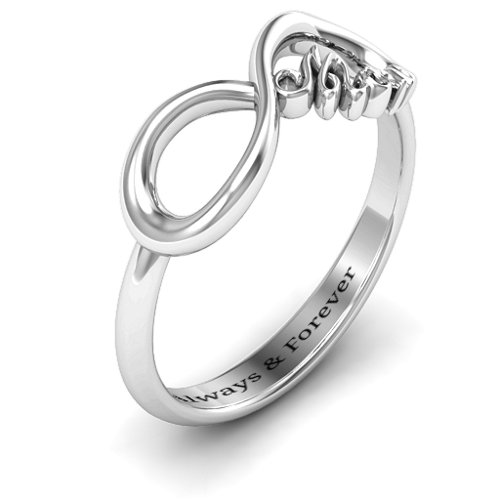 Mom's Infinite Love Ring – 10K White Gold