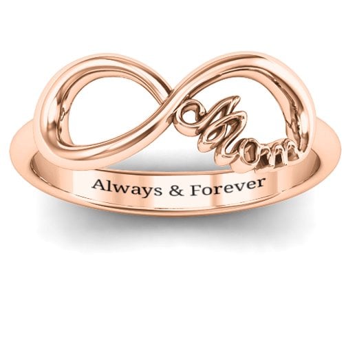 Mom's Infinite Love Ring – 10K Rose Gold