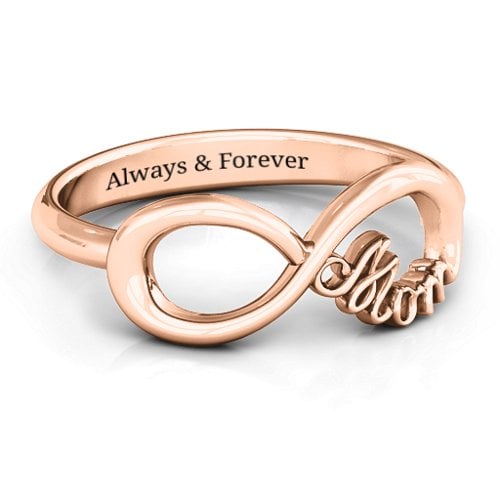 Mom's Infinite Love Ring – 10K Rose Gold