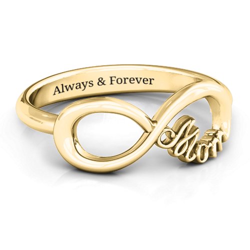 Mom's Infinite Love Ring – 10K Yellow Gold