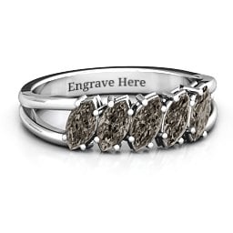 Angled Marquise Ring