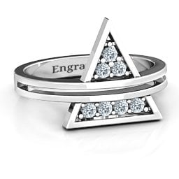 Triangle of Glam Geometric Ring
