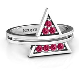 Triangle of Glam Geometric Ring