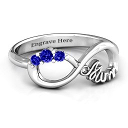 Mum's Infinite Love with Stones Ring