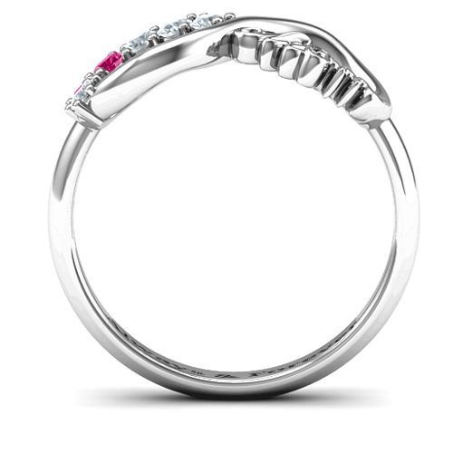 Mum's Infinite Love with Stones Ring