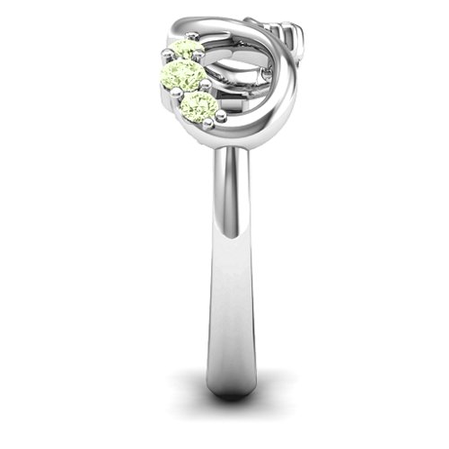 Mum's Infinite Love with Stones Ring – Sterling Silver with Peridot