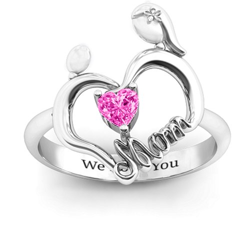 Unbreakable Bond Heart Ring – Sterling Silver with Pink Tourmaline